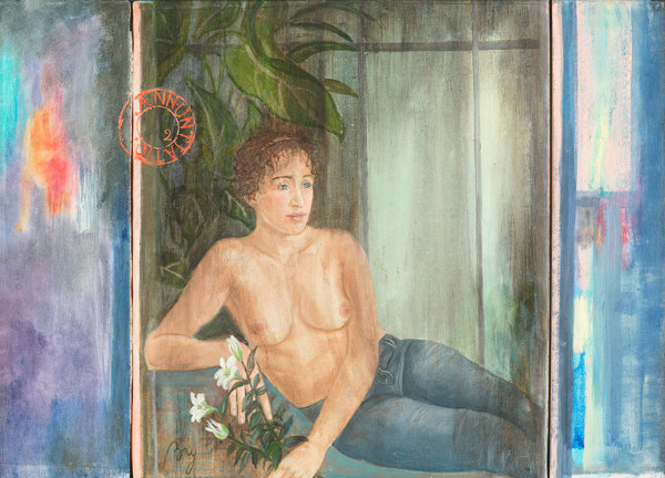 Annonciation II, huile sur toile, 84 x 60 cm