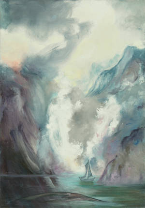 Fjord 1, huile sur toile, 81x116 cm