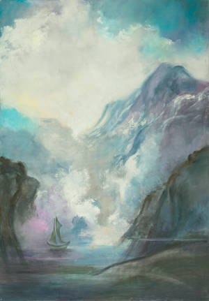 Fjord 2, huile sur toile, 81x116 cm