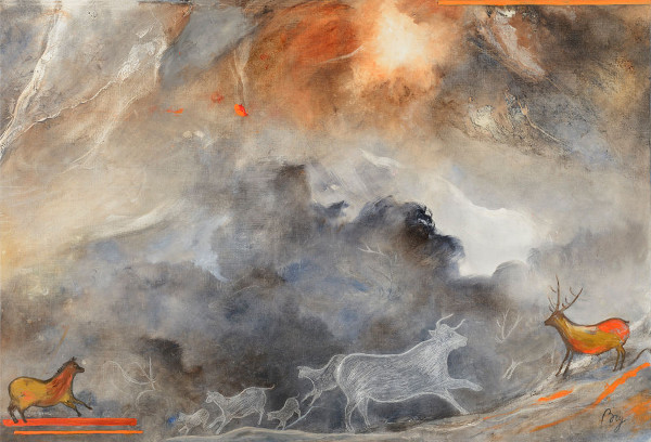 Migration 4, huile sur toile, 130 x 89 cm