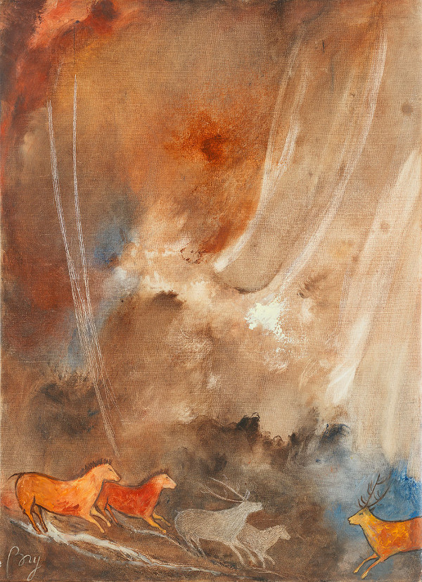 Migration 7, huile sur toile, 60x100 cm