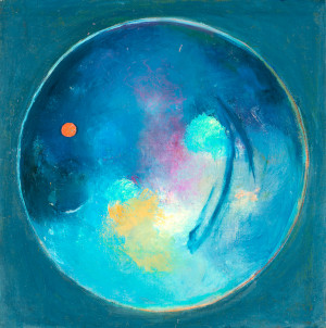 Origine 42, huile sur toile, 29x29 cm